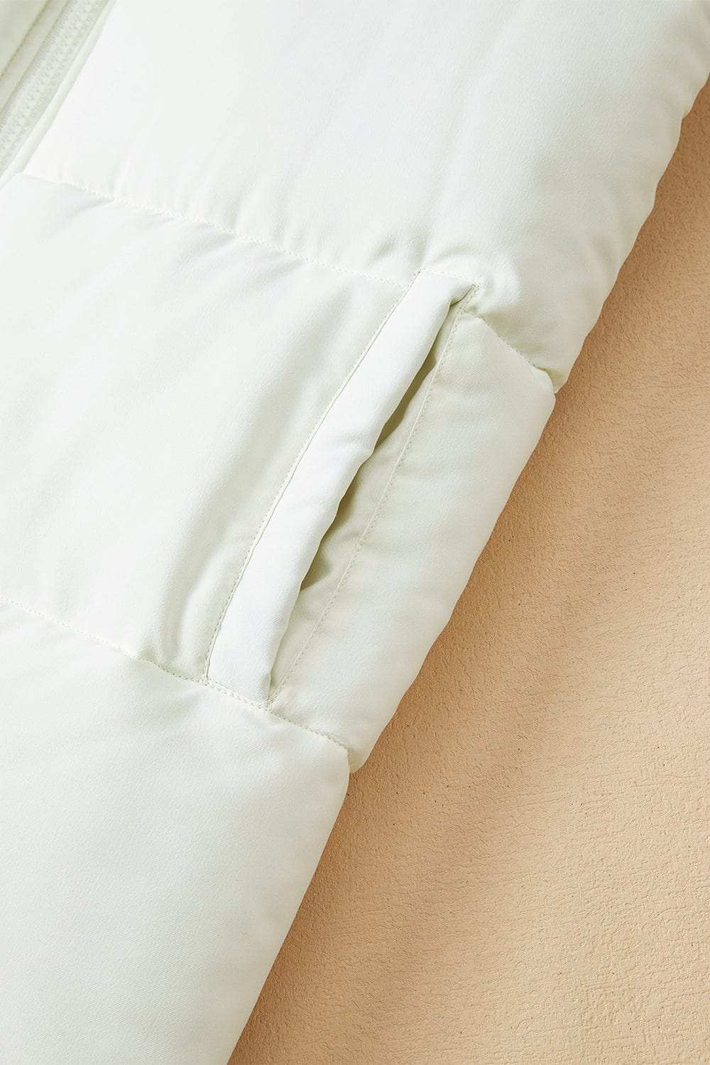 Zip Up Puffer Vest Coat with Pockets - Trendsi - Flyclothing LLC