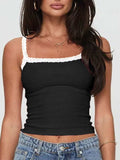 Lace Detail Cropped Cami - Trendsi - Flyclothing LLC