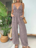 Full Size Wide Leg Spaghetti Strap Jumpsuit Plus Size - Trendsi - Flyclothing LLC