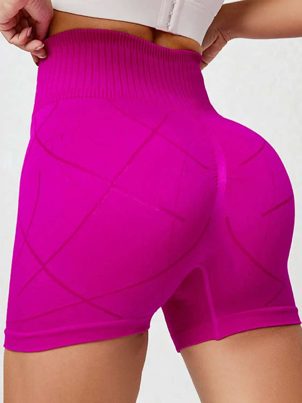 High Waist Active Shorts - Trendsi - Flyclothing LLC