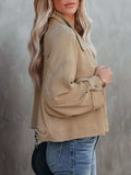 Button Up Long Sleeve Jacket - Trendsi - Flyclothing LLC