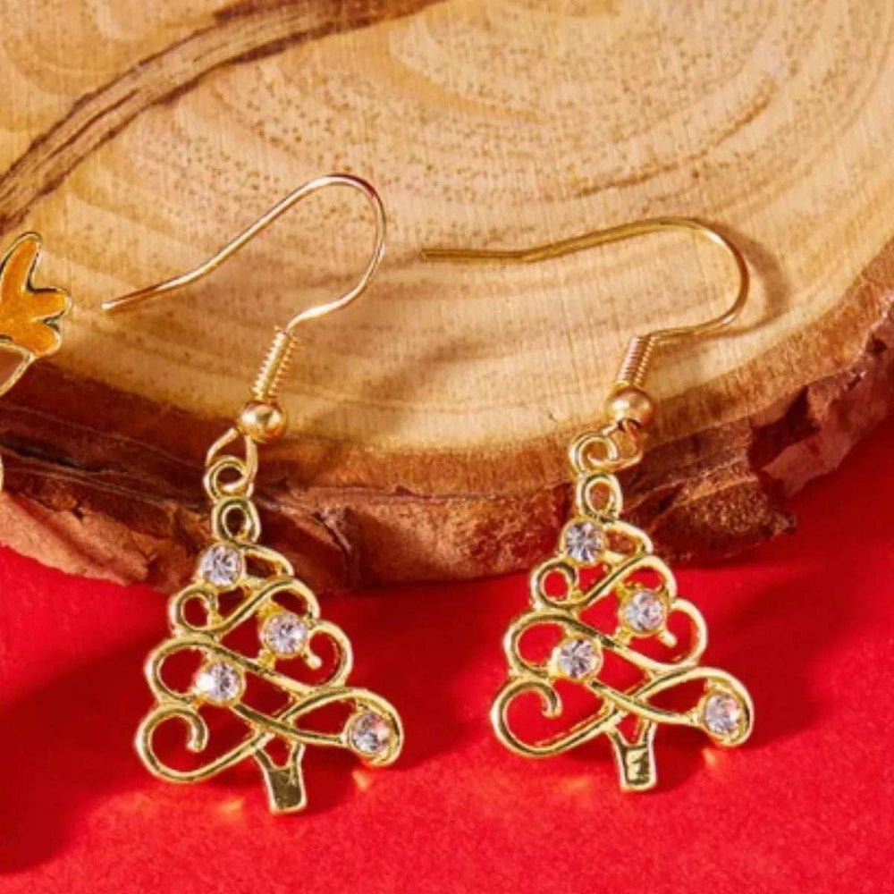 Christmas Tree Shape Dangle Earrings - Trendsi - Flyclothing LLC