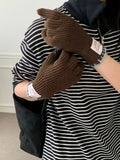 Ribbed Knit Gloves - Trendsi - Flyclothing LLC
