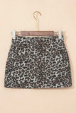 Leopard Denim Mini Skirt - Trendsi - Flyclothing LLC