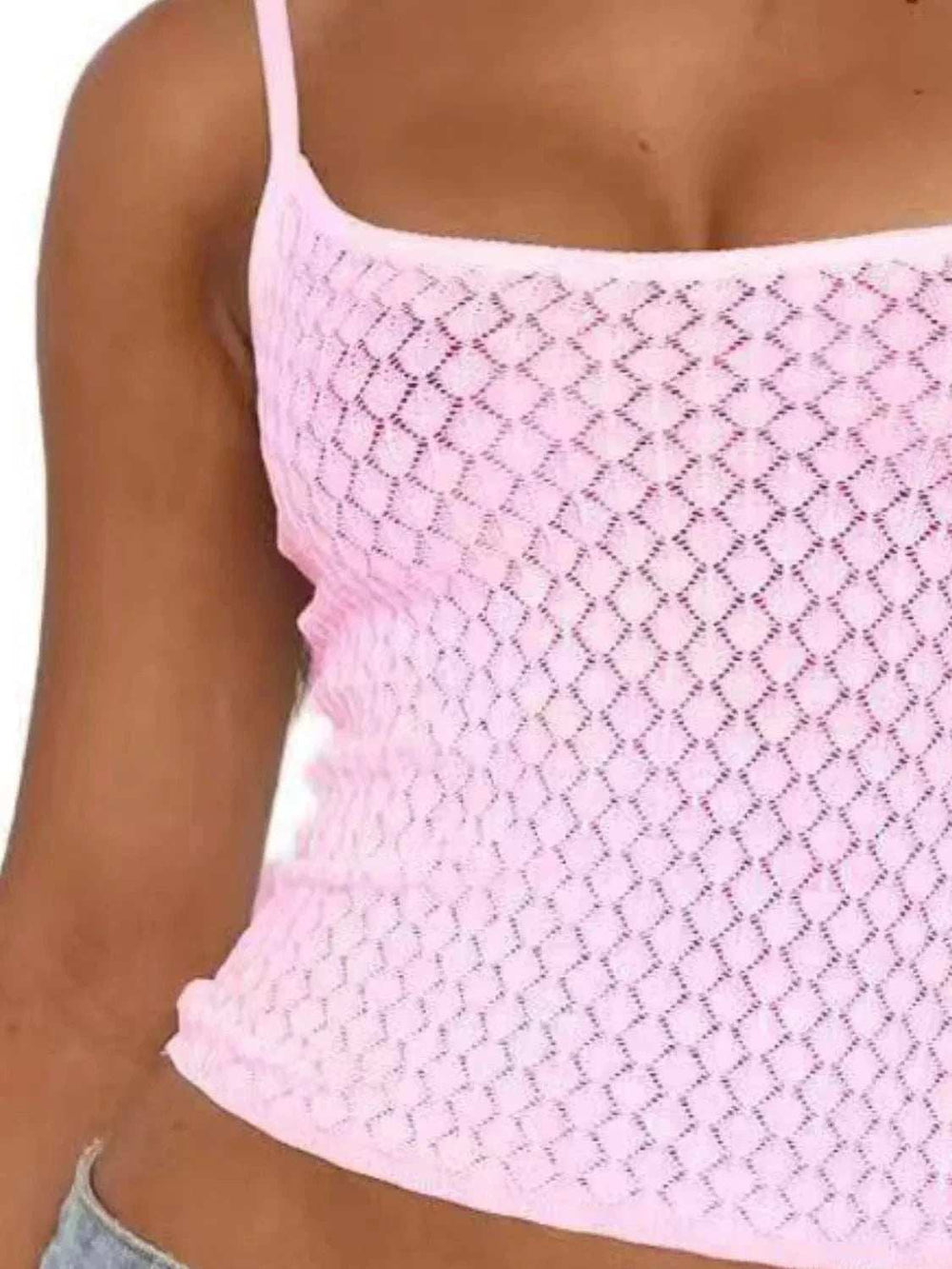Lace Square Neck Cami - Trendsi - Flyclothing LLC