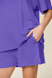 Double Take Basic style Round Neck Solid Set - Trendsi - Flyclothing LLC