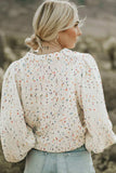 Confetti Round Neck Long Sleeve Sweater - Trendsi - Flyclothing LLC