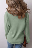 Pocketed Round Neck Long Sleeve Top - Trendsi - Flyclothing LLC