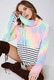 BiBi Tie Dye French Terry Cowl Neck Top - Trendsi - Flyclothing LLC