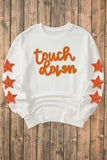 Letter & Star Round Neck Long Sleeve Sweatshirt - Trendsi - Flyclothing LLC