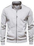 Men's Zip Up Long Sleeve Sweatshirt - Trendsi - Flyclothing LLC