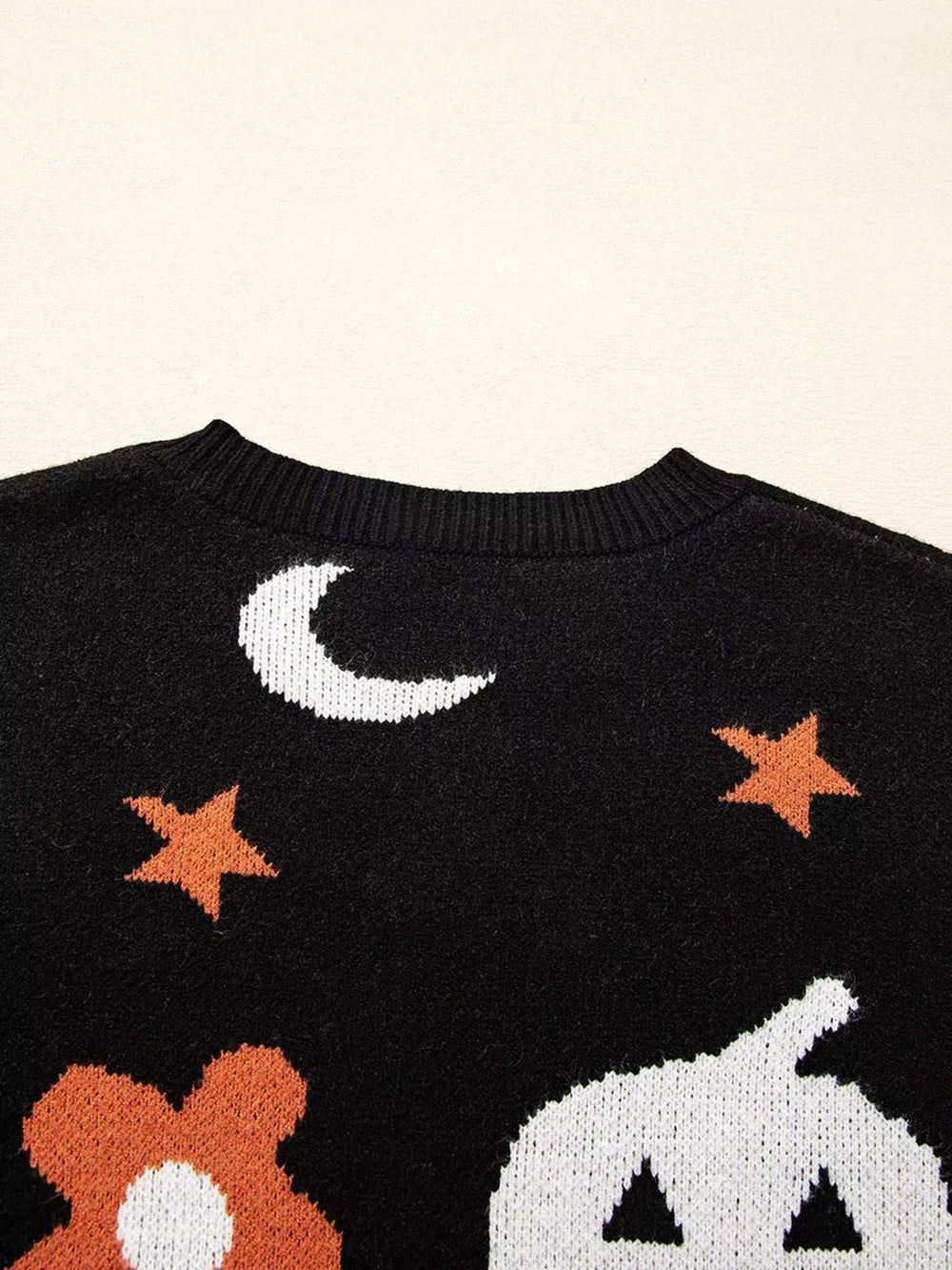 Halloween Gothic Pattern Long Sleeve Sweater - Trendsi - Flyclothing LLC