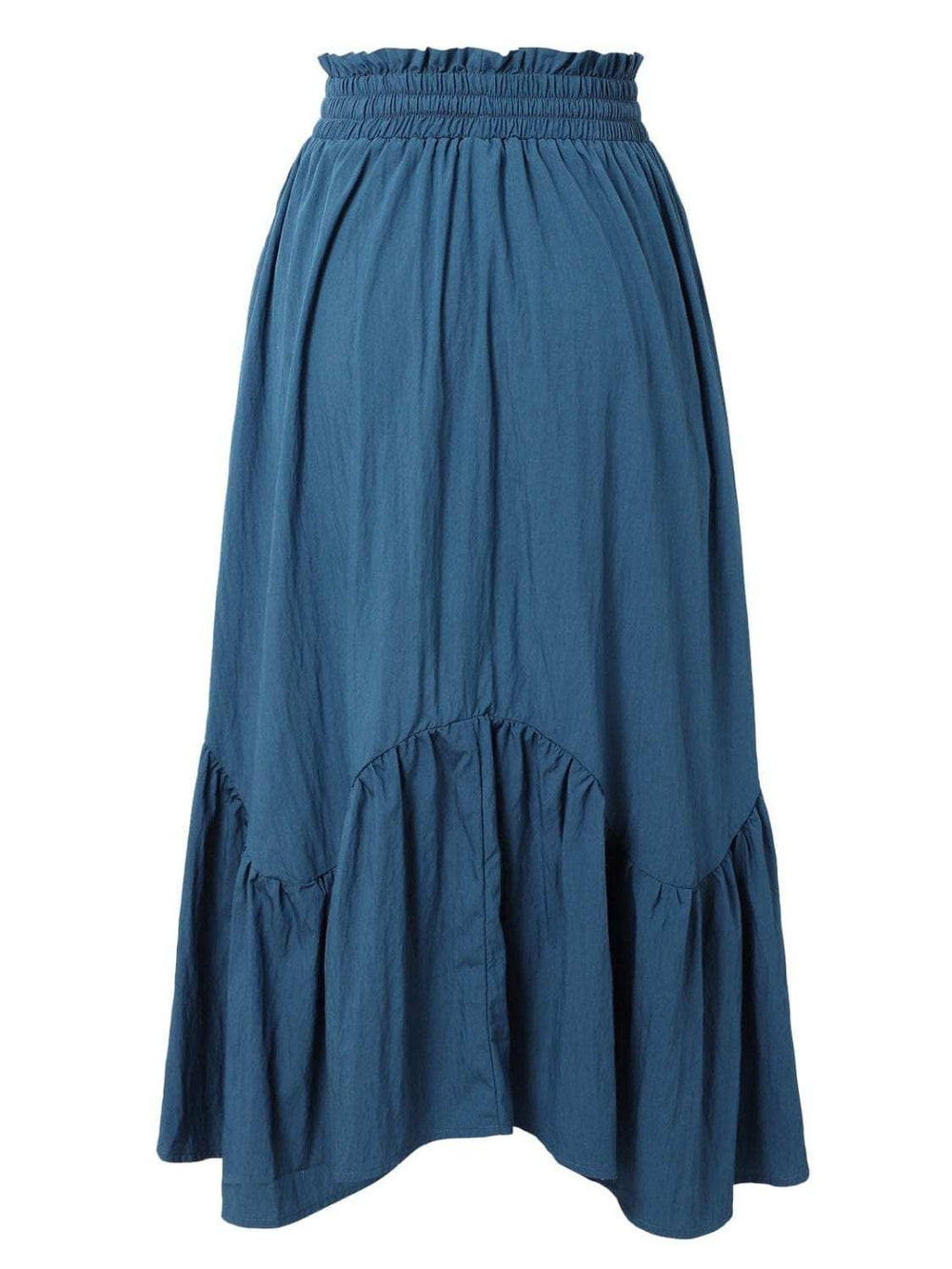 Smocked Waist Band Ruched Layered Skirt - Trendsi - Flyclothing LLC
