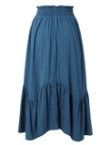 Smocked Waist Band Ruched Layered Skirt - Trendsi - Flyclothing LLC