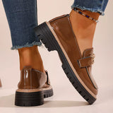 Chain Decor Chunky Loafers - Trendsi - Flyclothing LLC