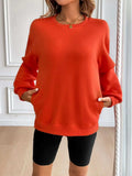 Ivy Lane Round Neck Long Sleeve Sweatshirt - Trendsi - Flyclothing LLC