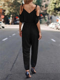 Surplice Tied Spaghetti Strap Jumpsuit - Trendsi - Flyclothing LLC