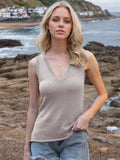 Tie Shoulder V-Neck Sweater Vest - Trendsi - Flyclothing LLC