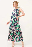 And The Why Botanical Printed Halterneck Tiered Maxi Dress - Trendsi - Flyclothing LLC