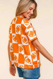 Haptics Football Checkered Print Short Sleeve T-Shirt - Trendsi - Flyclothing LLC