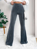High Waist Flare Pants - Trendsi - Flyclothing LLC