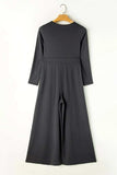 Pocketed Long Sleeve Wide Leg Jumpsuit - Trendsi - Flyclothing LLC