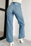 Button Fly High Waist Jeans - Trendsi - Flyclothing LLC
