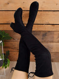 Round Toe Block Heel Boots - Trendsi - Flyclothing LLC