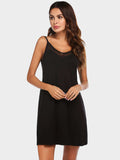 Scoop Neck Spaghetti Strap Lounge Dress - Trendsi - Flyclothing LLC