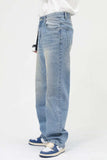 Washed Mid Rise Jeans with Pockets - Trendsi - Flyclothing LLC
