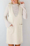 Lovelet Pocketed V-Neck Mini Sweater Overall Dress - Trendsi - Flyclothing LLC