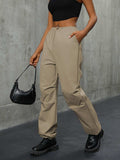 Pocketed Elastic Waist Pants - Trendsi - Flyclothing LLC