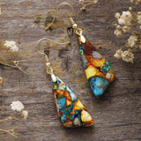 Emperor-Stone Geometric Earrings - Trendsi - Flyclothing LLC