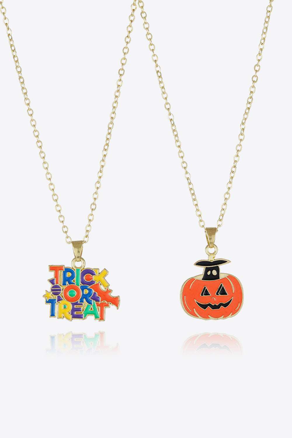 Two-Piece Halloween Theme Necklace Set - Trendsi - Flyclothing LLC
