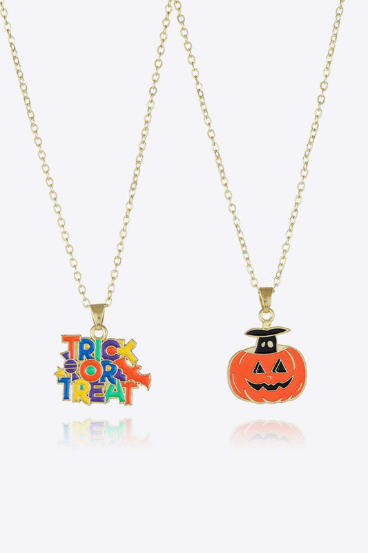 Two-Piece Halloween Theme Necklace Set - Trendsi - Flyclothing LLC