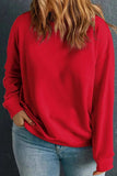 Plus Size Round Neck Long Sleeve Sweatshirt - Trendsi - Flyclothing LLC