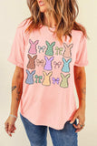 Dotty Bunny Bow Graphic Short Sleeve T-Shirt - Trendsi - Flyclothing LLC