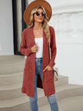 Open Front Long Sleeve Cardigan - Trendsi - Flyclothing LLC