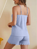 Ribbed Scoop Neck Top and Shorts Lounge Set - Trendsi - Flyclothing LLC