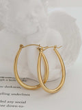 18K Gold-Plated Titanium Steel Earrings - Trendsi - Flyclothing LLC
