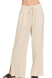 Zenana Linen Drawstring Pants - Trendsi - Flyclothing LLC