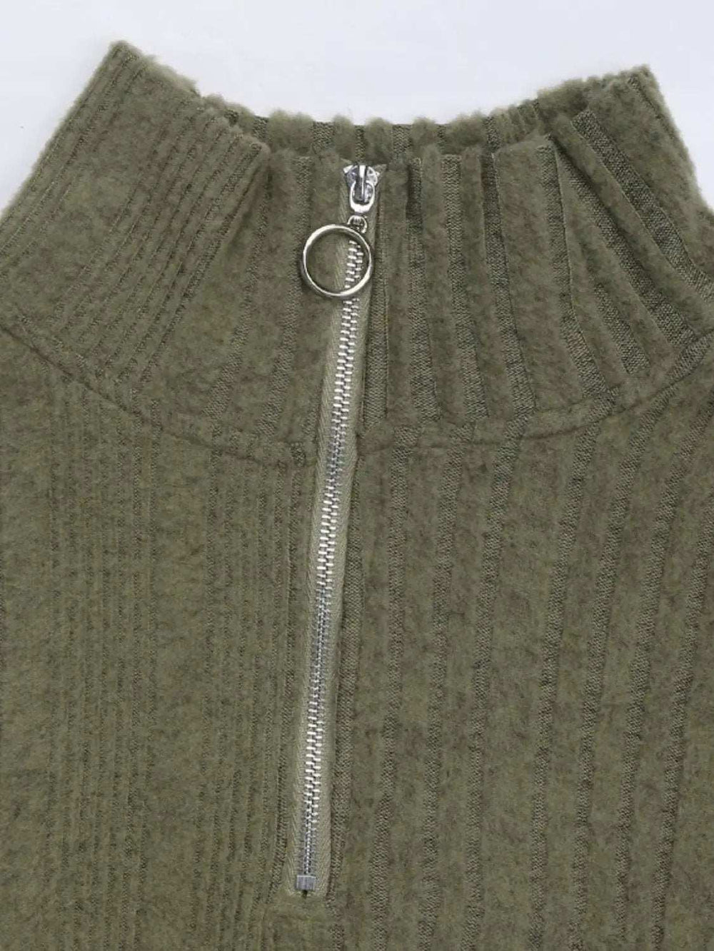 Perfee Tied Quarter Zip Long Sleeve Dress - Trendsi - Flyclothing LLC