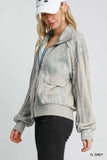 Umgee Two-Way Jacquard Zip-Up Jacket - Trendsi - Flyclothing LLC