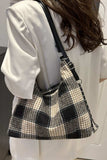 Plaid Adjustable Strap Handbag - Trendsi - Flyclothing LLC