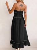 Devine Frill Ruffled Hem Midi Cami Dress - Trendsi - Flyclothing LLC