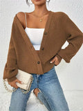 Chunky Knit Button-Down Cardigan - Trendsi - Flyclothing LLC