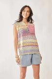 Davi & Dani Multi Color Crochet Sleeveless Knit Vest Top - Trendsi - Flyclothing LLC