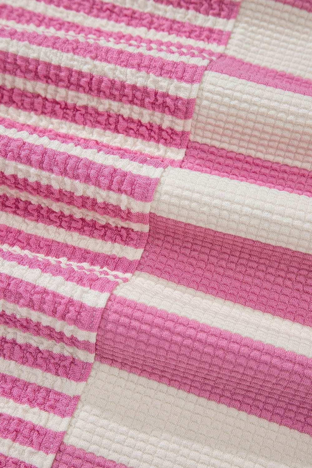 High-Low Striped Round Neck Short Sleeve T-Shirt - Trendsi - Flyclothing LLC