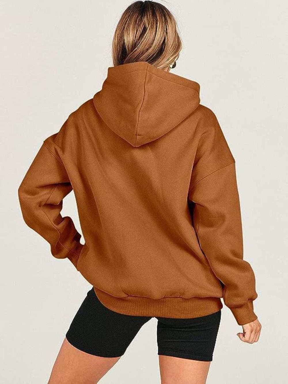 Dropped Shoulder Long Sleeve Hoodie - Trendsi - Flyclothing LLC