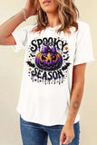 Full Size Jack-O'-Lantern Graphic Round Neck Short Sleeve T-Shirt - Trendsi - Flyclothing LLC